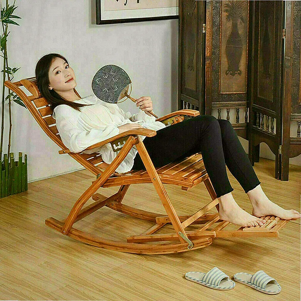Extra Wide Armchair Leisure Rocking Chair Ergonomic Sitting And Lie Seat Garden